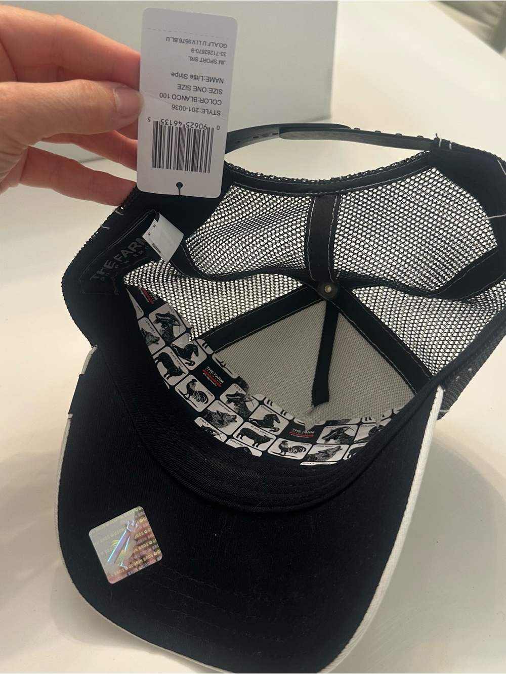 Goorin Brothers White and Black Zebra Extreme Trucker Hat black white - Picture 6 of 9